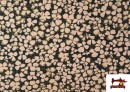 Vente de Tissu Viscose Froissée Fleurs Rose Pâle