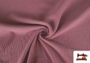Tissu en Mousseline de Couleurs couleur Rosé