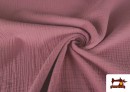 Tissu en Mousseline de Couleurs couleur Rosé