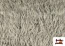Acheter Tissu à Poils Longs Effet Ondulé Gris