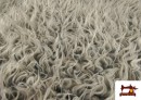 Acheter en ligne Tissu à Poils Longs Effet Ondulé Gris
