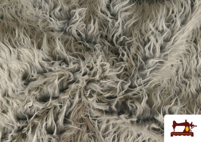 Vente en ligne de Tissu à Poils Longs Effet Ondulé Gris