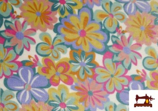 Tissu Coraline Polaire Douce au Toucher à Motif Floral Tissu Coraline Polaire Douce au Toucher à Motif Floral
