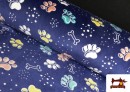 Tissu Coralina Polaire Doux au Toucher Imprimé Empreintes