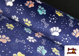 Tissu Coralina Polaire Doux au Toucher Imprimé Empreintes Tissu Coralina Polaire Doux au Toucher Imprimé Empreintes