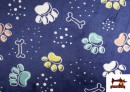 Vente de Tissu Coralina Polaire Doux au Toucher Imprimé Empreintes