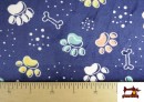 Acheter en ligne Tissu Coralina Polaire Doux au Toucher Imprimé Empreintes