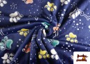 Vente en ligne de Tissu Coralina Polaire Doux au Toucher Imprimé Empreintes