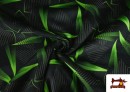 Vente en ligne de Tissu Sweat Gratté Imprimé Vert
