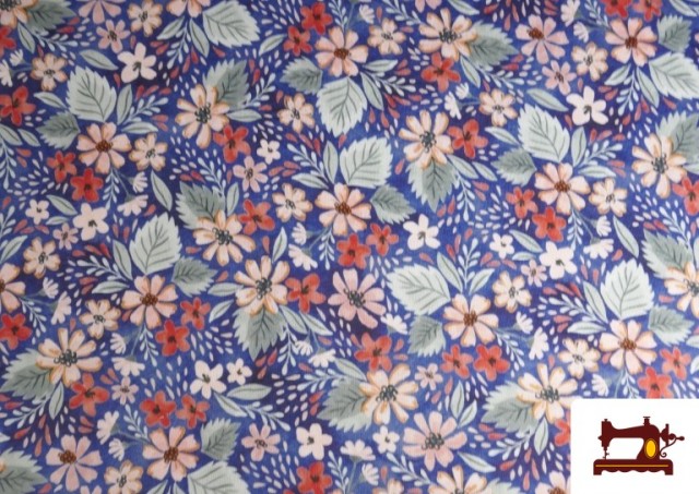 Acheter Tissu Sweat Brossé Imprimé Floral Sauvage