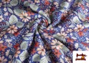 Tissu Sweat Brossé Imprimé Floral Sauvage