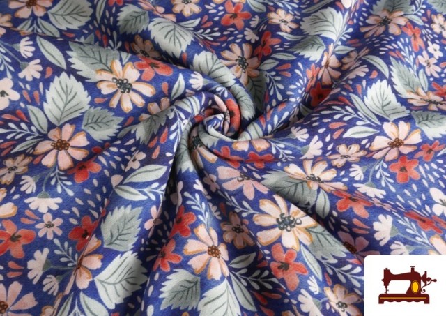 Tissu Sweat Brossé Imprimé Floral Sauvage