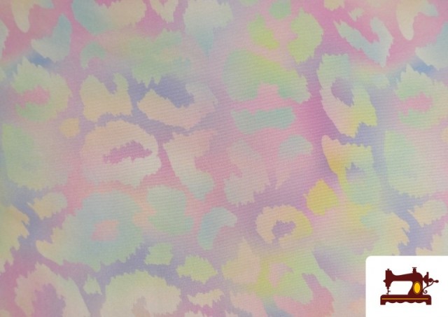 Vente de Tissu Softshell imprimé Léopard Couleurs Pastel