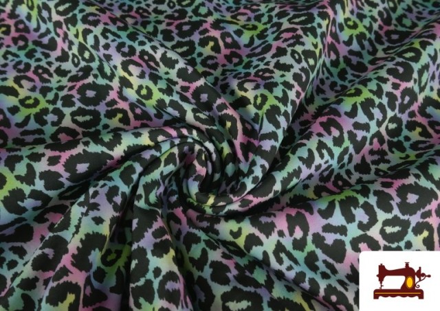 Vente de Tissu Softshell imprimé Léopard Multicolore Animal Print