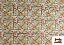 Acheter Tissu Popeline Imprimé Géométrique de Couleurs