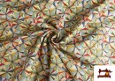 Vente en ligne de Tissu Popeline Imprimé Géométrique de Couleurs