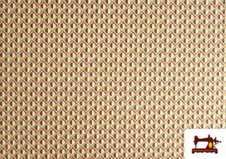 Tissu Popeline Imprimé Géométrique de Couleurs