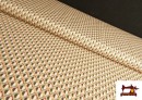 Acheter Tissu Popeline Imprimé Géométrique de Couleurs