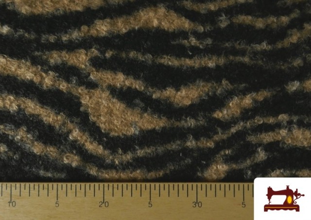 Acheter en ligne Tissu Baguilla Curly Bouclé Imprimé Animal