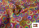 Vente en ligne de Tissu Stretch Imprimé Spirales Multicolores