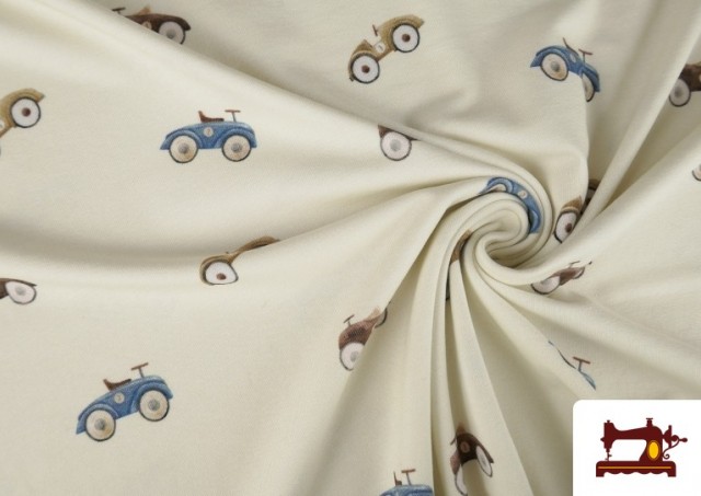 Vente en ligne de Tissu Jersey Enfant Motif Voitures