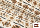 Tissu Mouton Imprimé Tribal Ethnique pour Vêtements