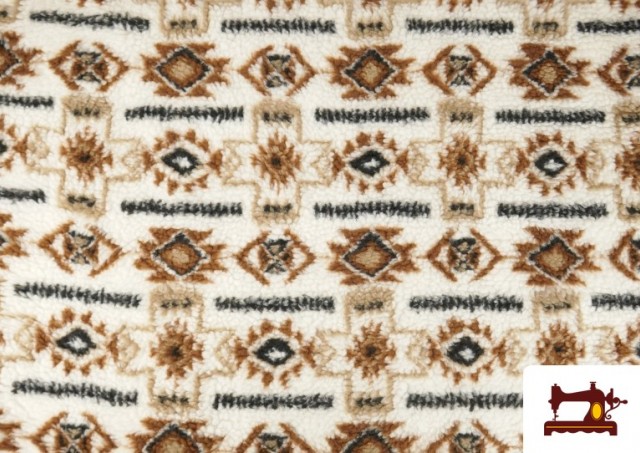 Vente de Tissu Mouton Imprimé Tribal Ethnique pour Vêtements