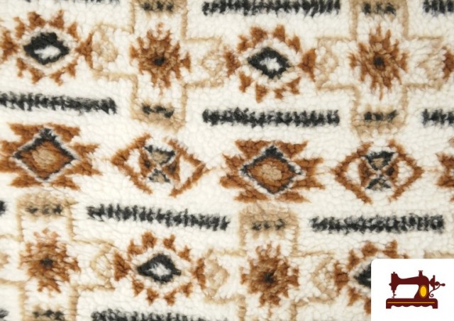 Vente en ligne de Tissu Mouton Imprimé Tribal Ethnique pour Vêtements