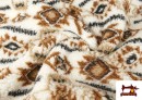Tissu Mouton Imprimé Tribal Ethnique pour Vêtements