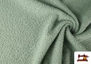 Vente de Tissu Pour Manteau Baguilla Curly Bouclé Coloré couleur Vert menthe