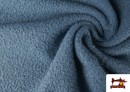Tissu Pour Manteau Baguilla Curly Bouclé Coloré couleur Bleu