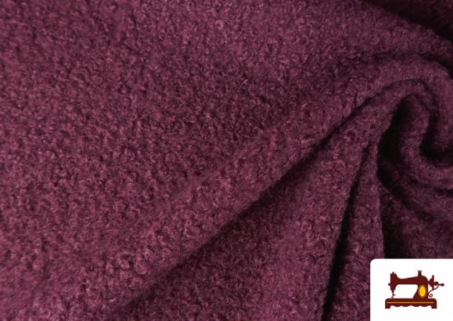 Vente de Tissu Pour Manteau Baguilla Curly Bouclé Coloré couleur Bougainville