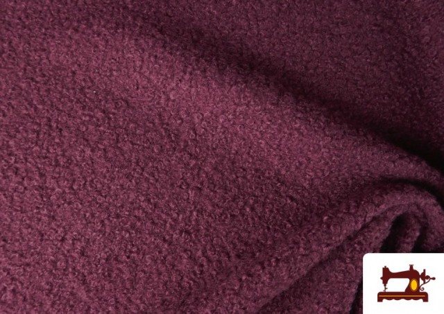 Acheter en ligne Tissu Pour Manteau Baguilla Curly Bouclé Coloré couleur Bougainville