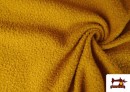 Tissu Pour Manteau Baguilla Curly Bouclé Coloré couleur Moutarde