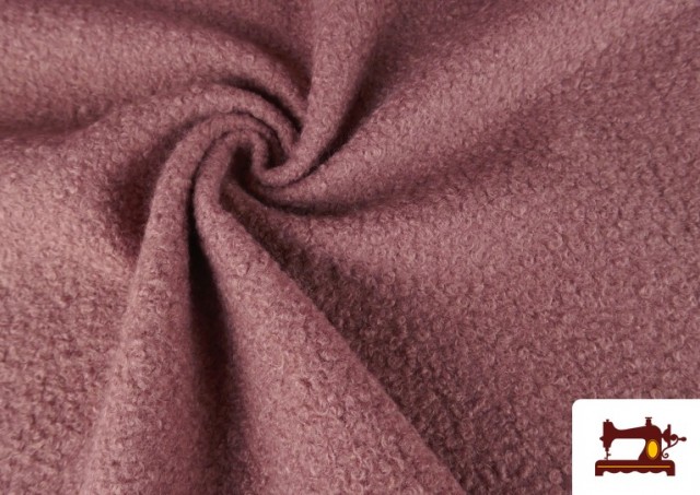 Acheter Tissu Pour Manteau Baguilla Curly Bouclé Coloré couleur Rosé