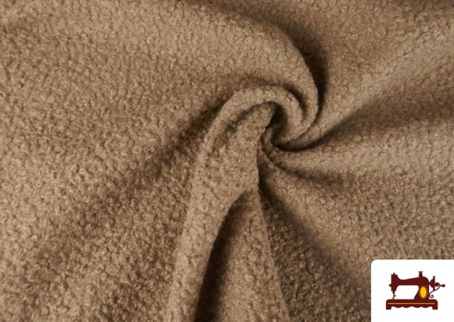 Vente de Tissu Pour Manteau Baguilla Curly Bouclé Coloré couleur Bronzé