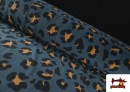 Tissu en Maille Velours Imprimé Léopard