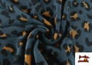 Tissu en Maille Velours Imprimé Léopard