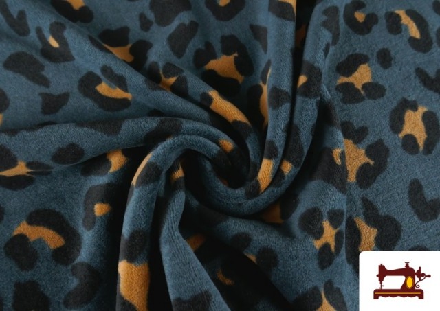 Tissu en Maille Velours Imprimé Léopard