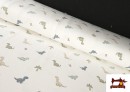 Tissu en Maille Jersey Dinosaures Enfant