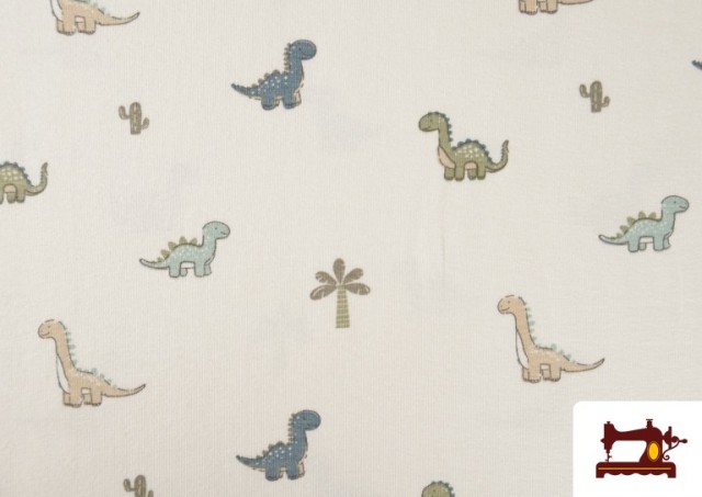 Vente de Tissu en Maille Jersey Dinosaures Enfant