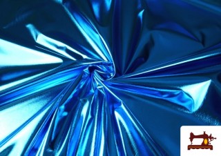 Tissu Lamé Métallisé Économique de Couleurs 150 cm de Large couleur Bleu