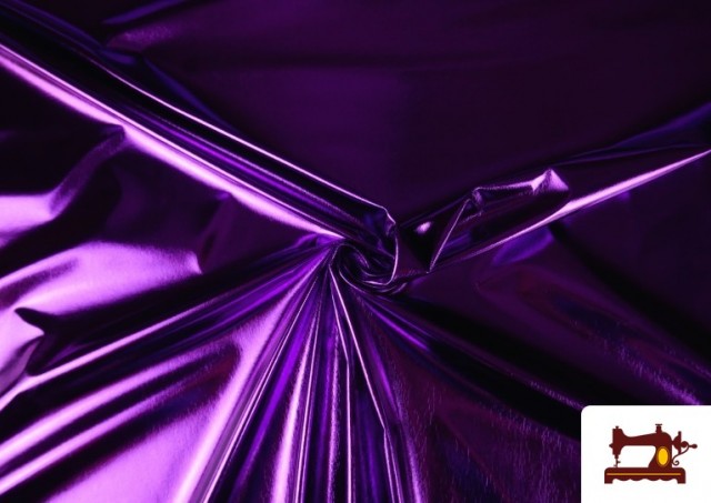 Acheter Tissu Lamé Métallisé Économique de Couleurs 150 cm de Large couleur Violet foncé