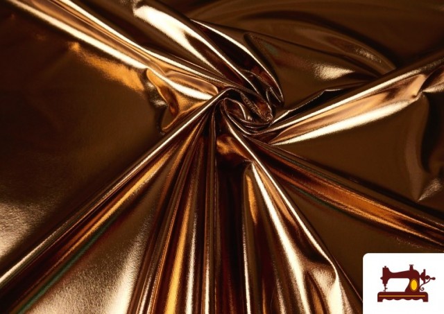 Vente en ligne de Tissu Lamé Métallisé Économique de Couleurs 150 cm de Large couleur Brun