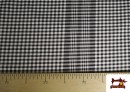 Tissu de Mouchoir Quadrillé Vintage 160 cm couleur Noir