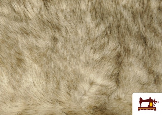 Vente de Tissu Fourrure de Loup pour Costumes Médiévaux et Vikings couleur Beige