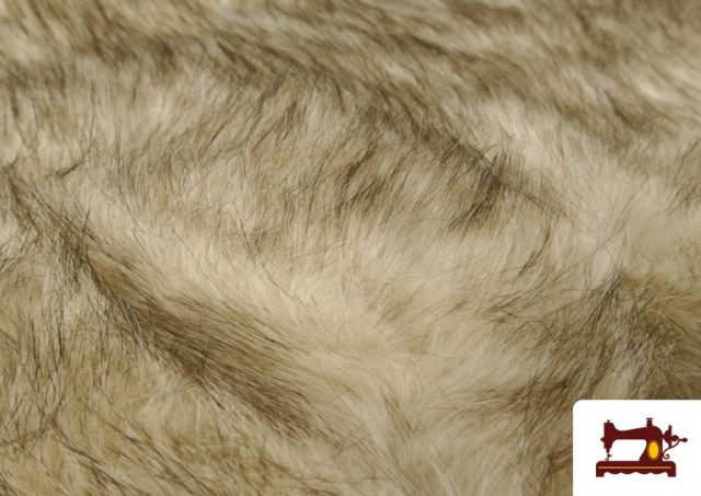Vente en ligne de Tissu Fourrure de Loup pour Costumes Médiévaux et Vikings couleur Beige