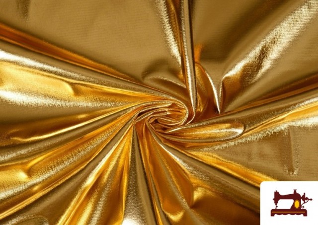Tissu Lamé Métallisé Économique de Couleurs 150 cm de Large couleur Doré