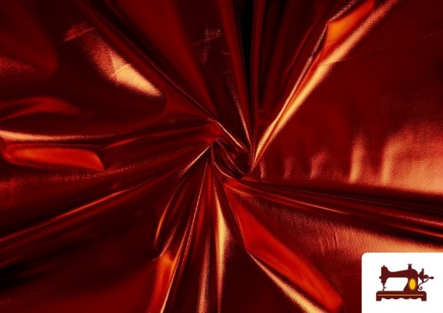 Vente de Tissu Lamé Métallisé Économique de Couleurs 150 cm de Large couleur Rouge