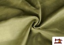Acheter en ligne Tissu Velours Suédine en Maille Colorée pour Vêtements couleur Kaki